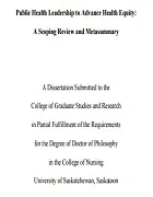 Public health leadership to advance health equity: A scoping review and metasummary
