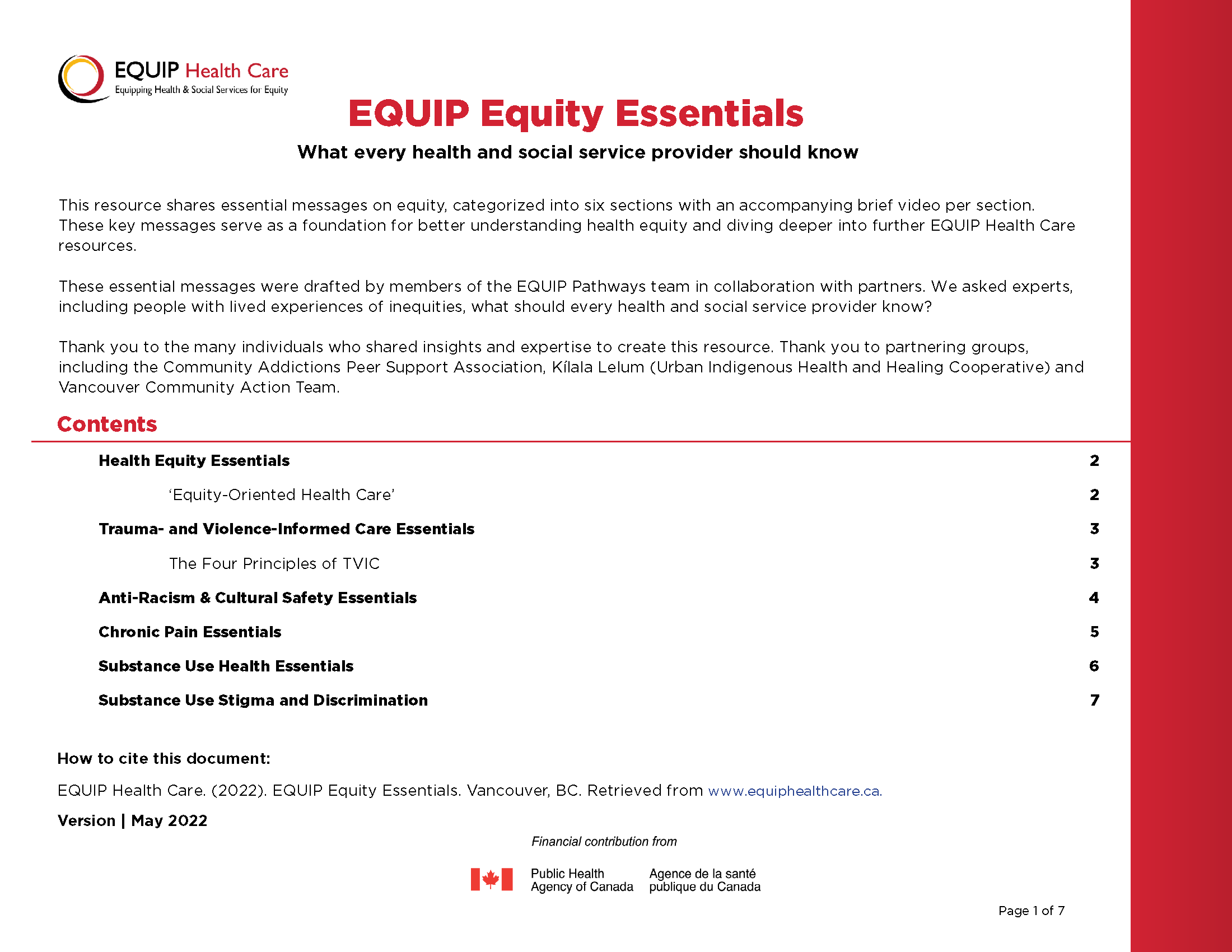 EQUIP Equity Essentials & Equipping for Equity Online Modules