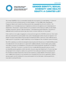 Gender identity, sexual diversity and health equity: A curated list