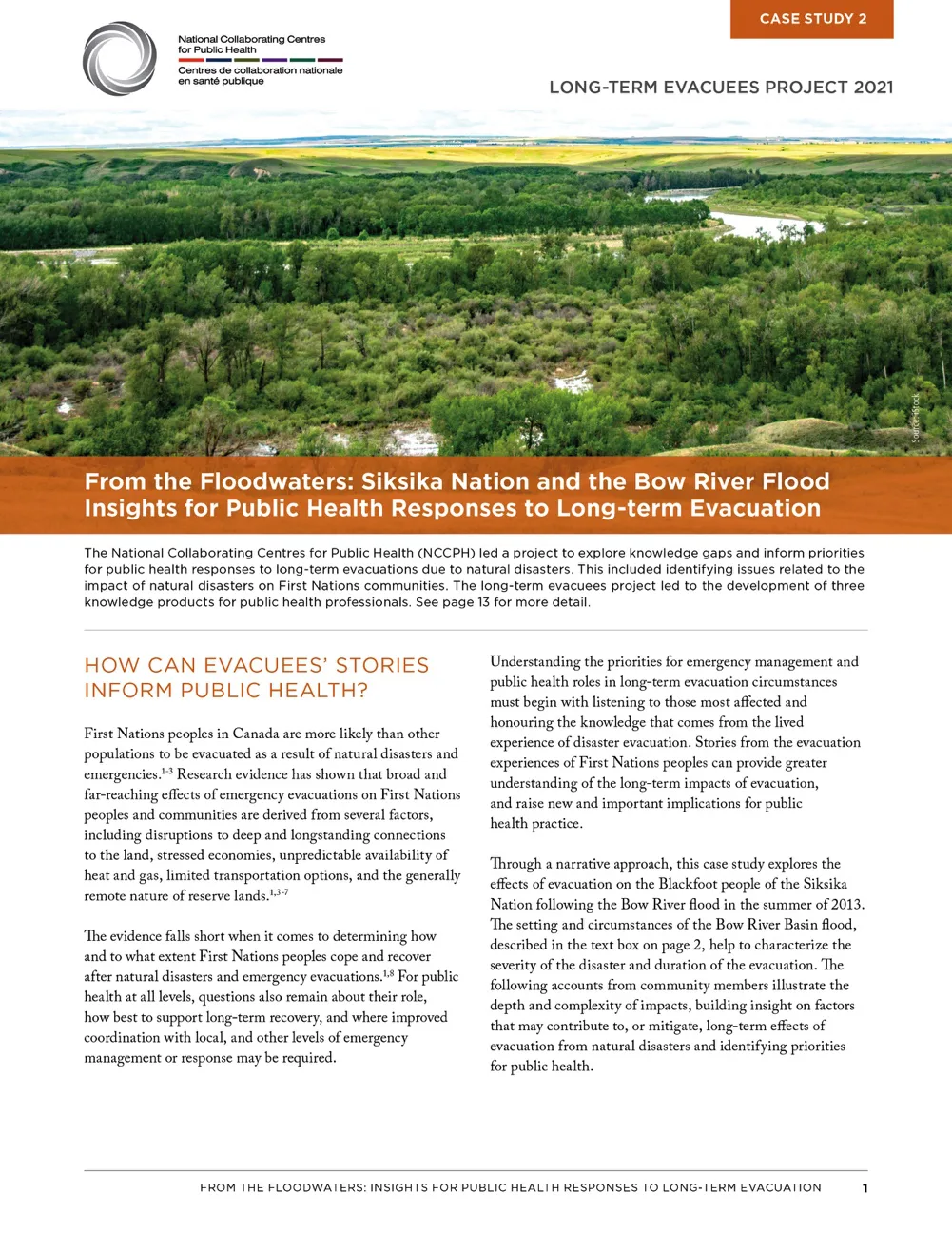 From the floodwaters: Siksika Nation and the Bow River flood – Insights for public health responses to long-term evacuation