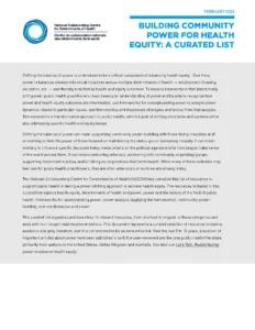 Building community power for health equity: A curated list
