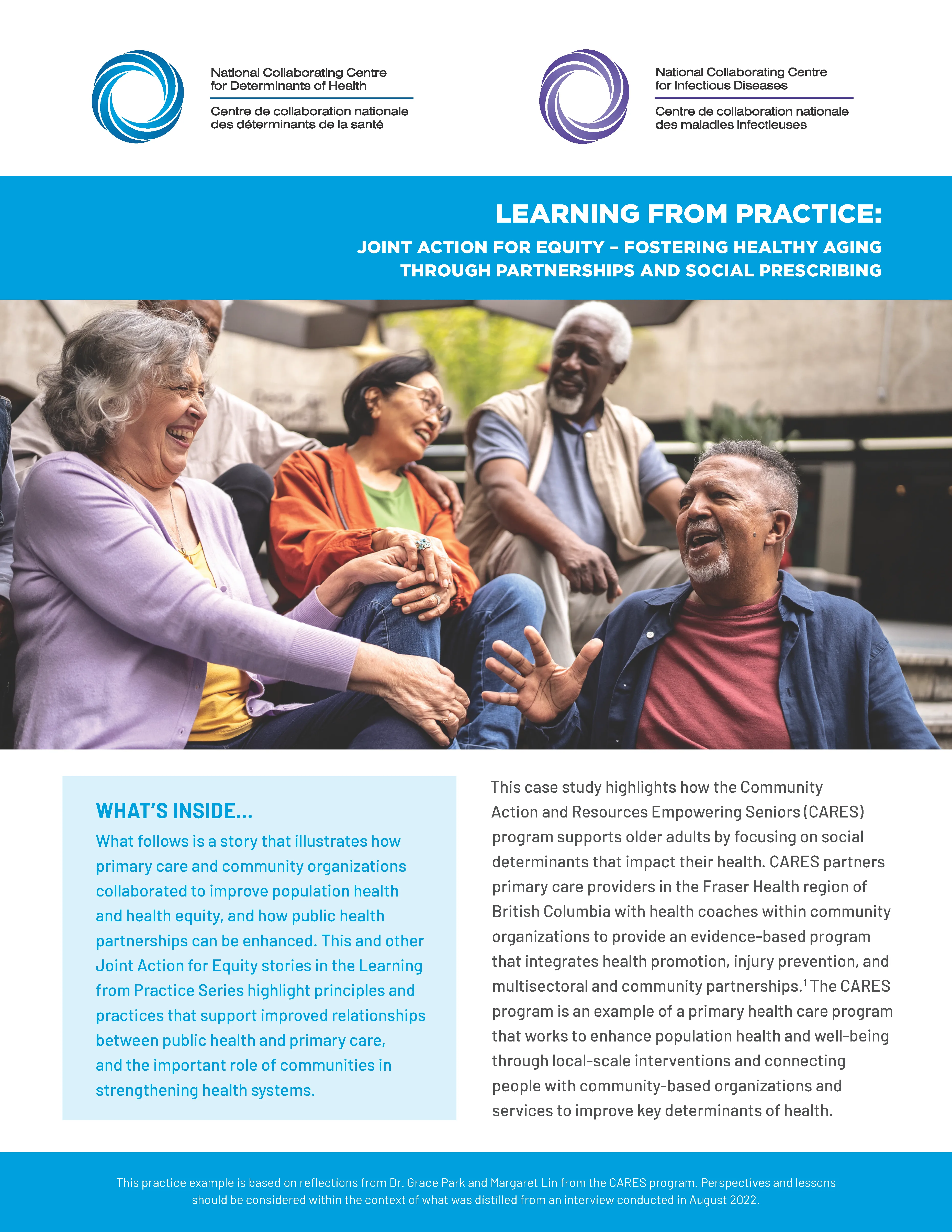 Learning from Practice: Joint Action for Equity – Fostering healthy aging through partnerships and social prescribing