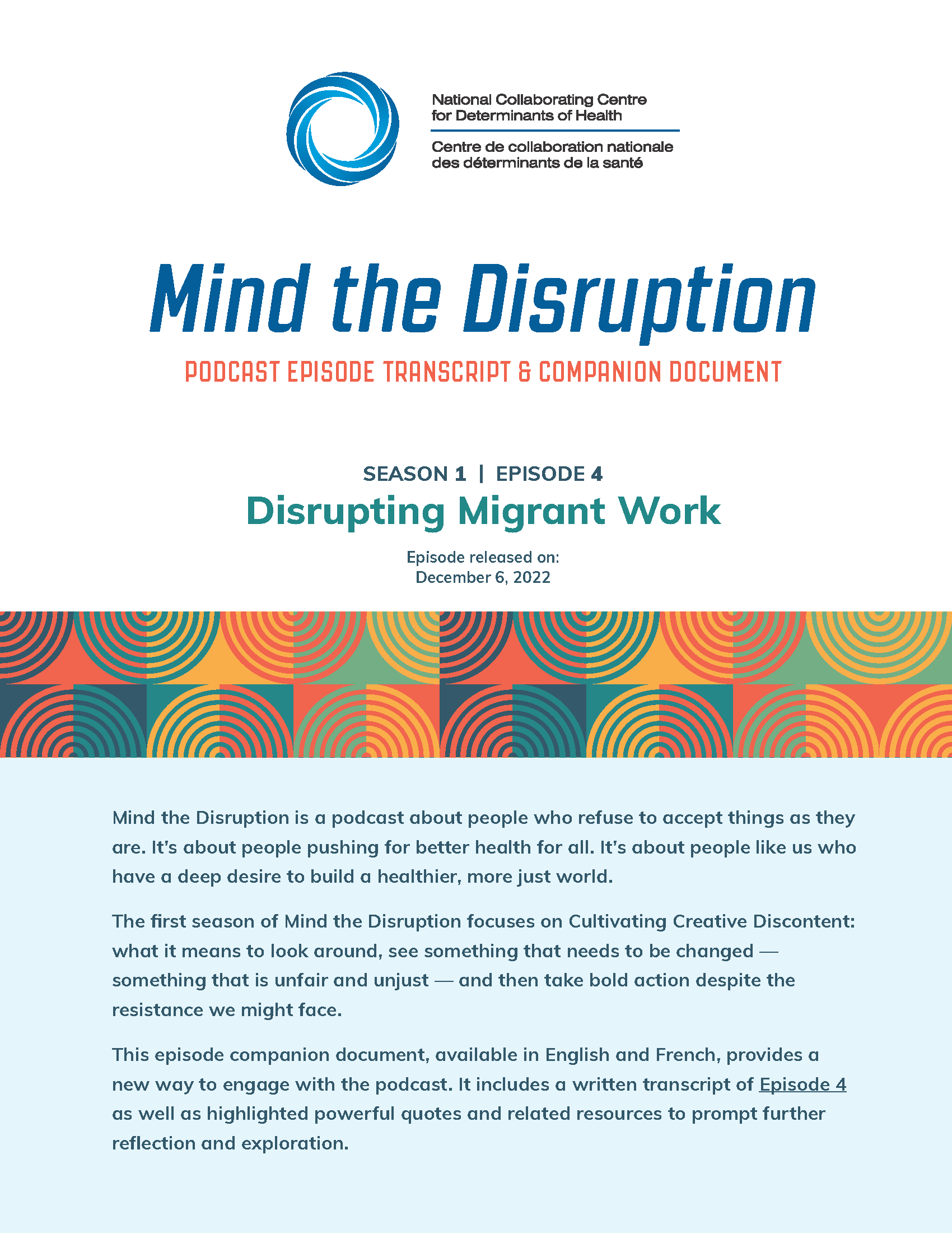 Podcast episode transcript & companion document: Disrupting migrant work (Season 1, Episode 4)