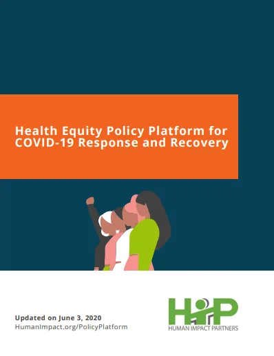 Health equity policy platform for COVID-19 response and recovery
