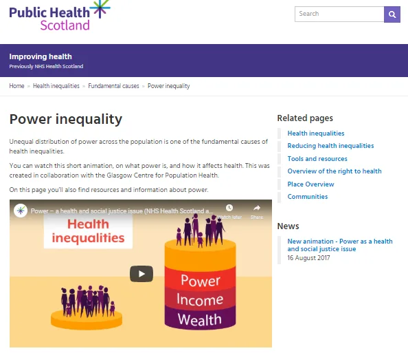 Power – a health and social justice issue
