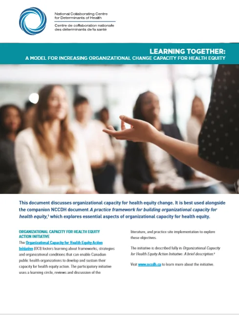 Learning Together: A model for increasing organizational change capacity for health equity