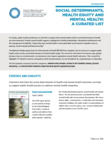 Social determinants, health equity, and mental health: A curated list