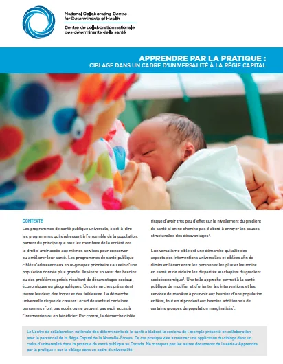 Apprendre avec la pratique : ciblage dans un cadre d’universalité