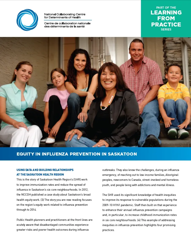 Apprendre par la pratique : l’équité dans la prévention de la grippe à Saskatoonn