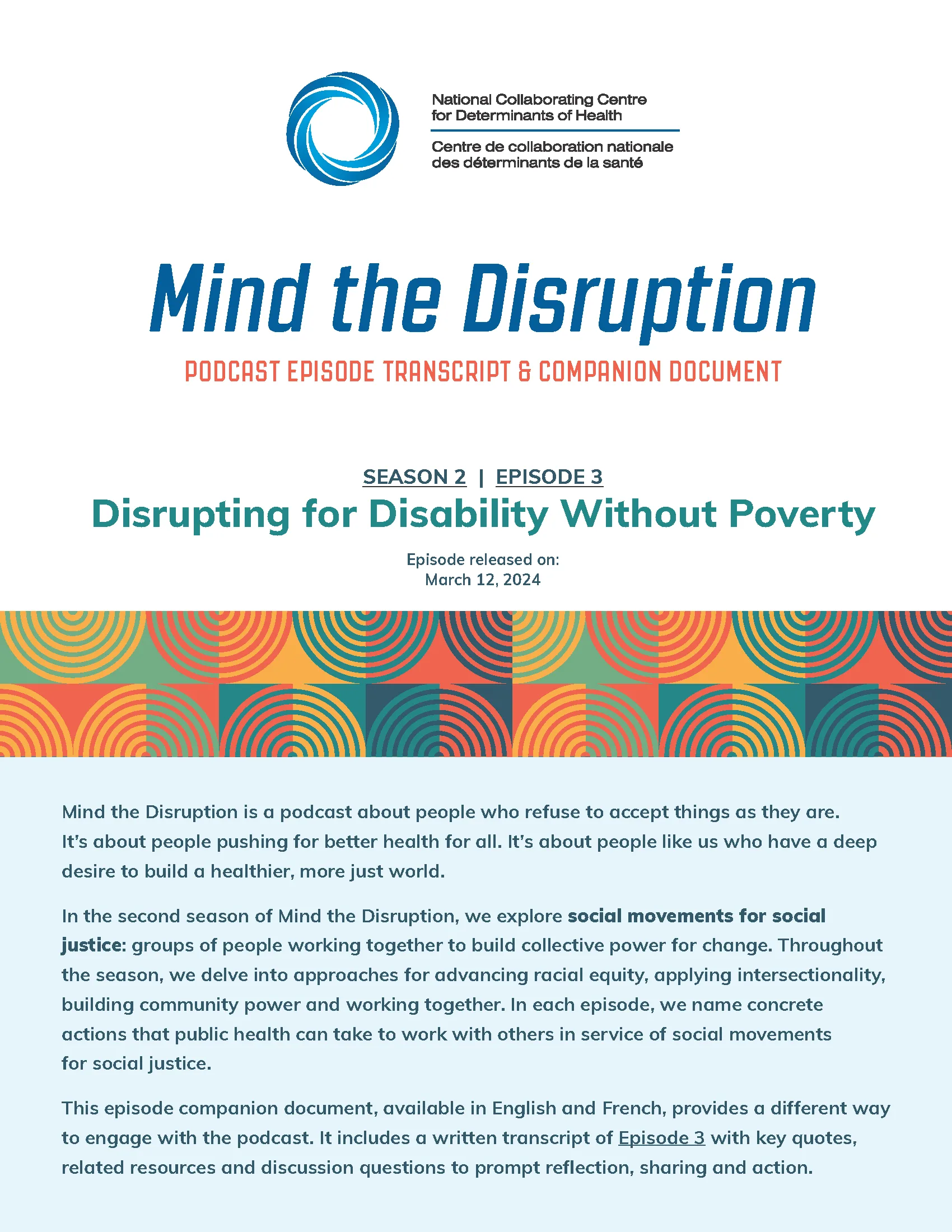 Podcast episode transcript & companion document: Disrupting for disability without poverty (Mind the Disruption, Season 2, Episode 3)