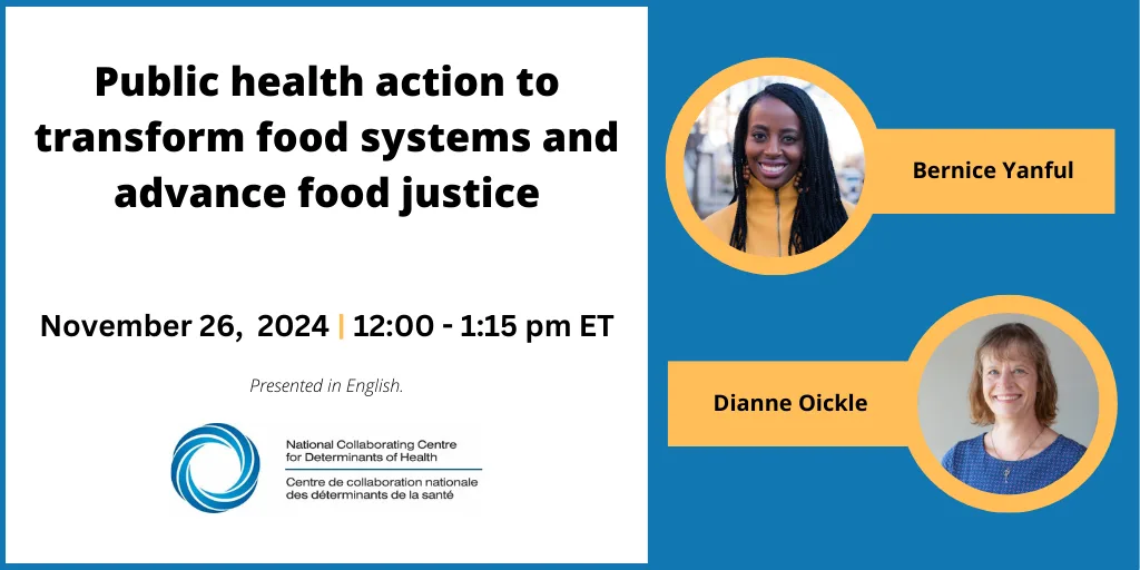 Public health action to transform food systems and advance food justice